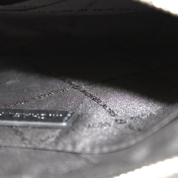 Michael Kors Logo Print Wristlet Clutch Pouch – Grey/Black Monogram MK Zip Bag - Picture 8 of 9